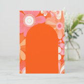Hintergrund für Blume mit Retro-Order Einladung (Stehend Vorderseite)