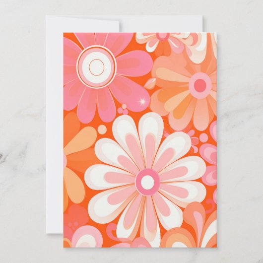 Hintergrund für Blume mit Retro-Order Einladung (Vorderseite)