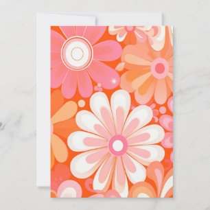 Hintergrund für Blume mit Retro-Order Einladung