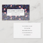 Hintergrund für Blume und Streifen Visitenkarte (Vorne/Hinten)