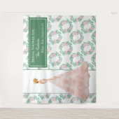 Hintergrund für Brautparty Chic Foto - Grün Wandteppich (Vorderseite)