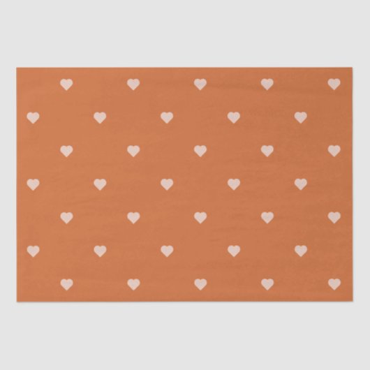 Hintergrund für Burnt Orange Mini-Herzen Seidenpapier (Vorderseite)