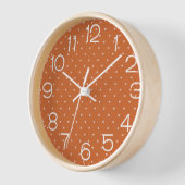 Hintergrund für Burnt Orange Mini-Herzen Uhr (Winkel)