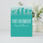 Hintergrund für Cocktail-Party Einladungen (Stehend Vorderseite)
