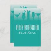 Hintergrund für Cocktail-Party Einladungen (Vorne/Hinten)