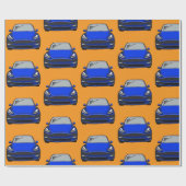 Hintergrund für das Auto SUV Orange Blue Electric  Geschenkpapier (Flach)