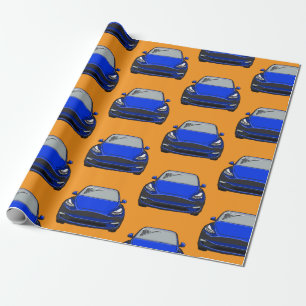Hintergrund für das Auto SUV Orange Blue Electric  Geschenkpapier
