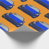 Hintergrund für das Auto SUV Orange Blue Electric  Geschenkpapier (Ecke)
