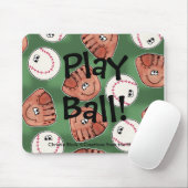 Hintergrund für das Ball- und Handschuhfeld Mousepad (Mit Mouse)