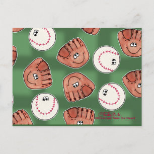 Hintergrund für das Ball- und Handschuhfeld Postkarte