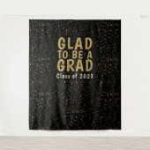 Hintergrund für das Black Gold Foto der Graduation Wandteppich (Vorderseite)