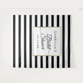 Hintergrund für das Black Stripe Gold Brautparty F Wandteppich (Vorderseite (Horizontal))