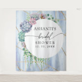 Hintergrund für das blaue Brautparty Wandteppich (Vorderseite)