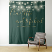 Hintergrund für das blaue Foto von String Lights G Wandteppich (Beispiel)