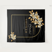 Hintergrund für das Brautparty "Gold Arch & Fall F Wandteppich (Vorderseite (Horizontal))