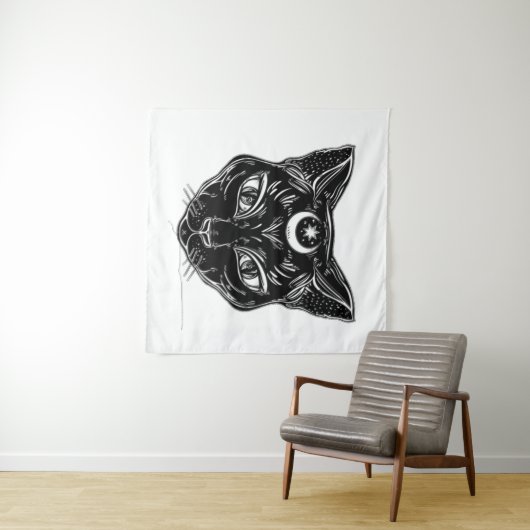 Hintergrund für das Design von Raven Black Cat Wandteppich (Beispiel (Horizontal))