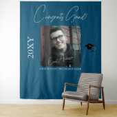 Hintergrund für das Foto der Blue Graduate Graduat Wandteppich (Beispiel)