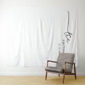 Hintergrund für das Foto "personalisierter Nachnam Wandteppich (Beispiel (Horizontal))