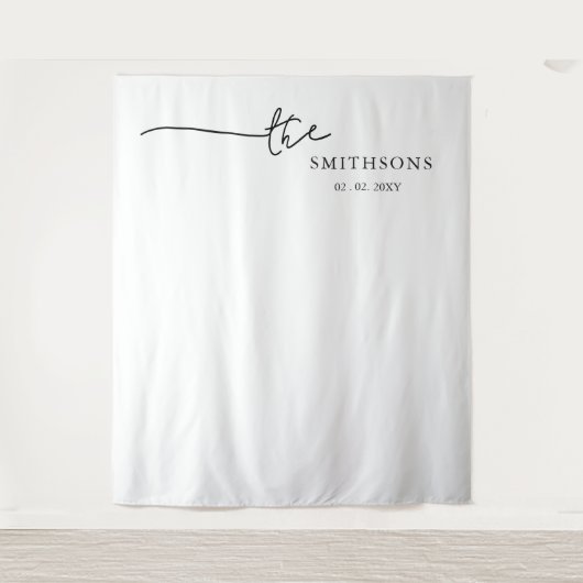 Hintergrund für das Foto "personalisierter Nachnam Wandteppich (Vorderseite)