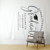 Hintergrund für das Foto von Elegant-Script-Gradua Wandteppich (Beispiel (Horizontal))