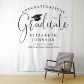 Hintergrund für das Foto von Elegant-Script-Gradua Wandteppich (Beispiel)