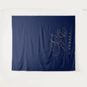 Hintergrund für das Foto von Navy Blue und Gold Br Wandteppich (Vorderseite (Horizontal))