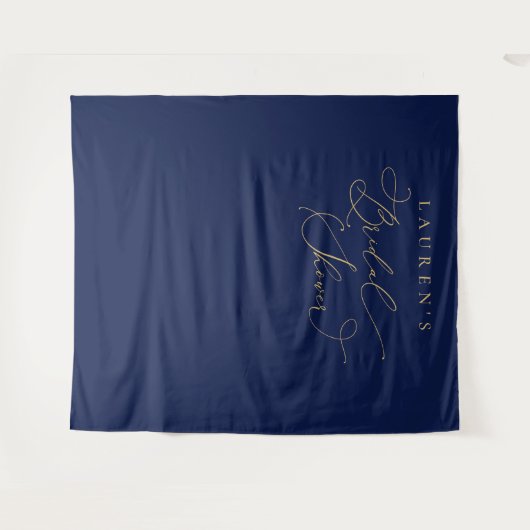 Hintergrund für das Foto von Navy Blue und Gold Br Wandteppich (Vorderseite (Horizontal))