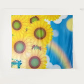 Hintergrund für das Foto von Sonnenblumen Wandteppich (Vorderseite (Horizontal))