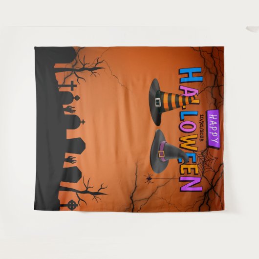 Hintergrund für das Halloween-Party von Fun Selfie Wandteppich (Vorderseite (Horizontal))