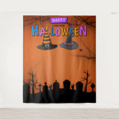 Hintergrund für das Halloween-Party von Fun Selfie Wandteppich (Vorderseite)