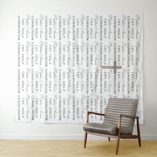 Hintergrund für das heilige Kommunion Silver Cross Wandteppich (Beispiel (Horizontal))