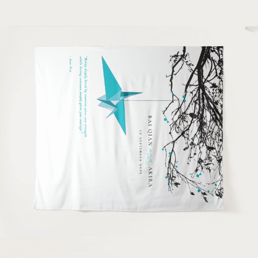 Hintergrund für das Hochzeitsszenario eines Blue P Wandteppich (Vorderseite (Horizontal))