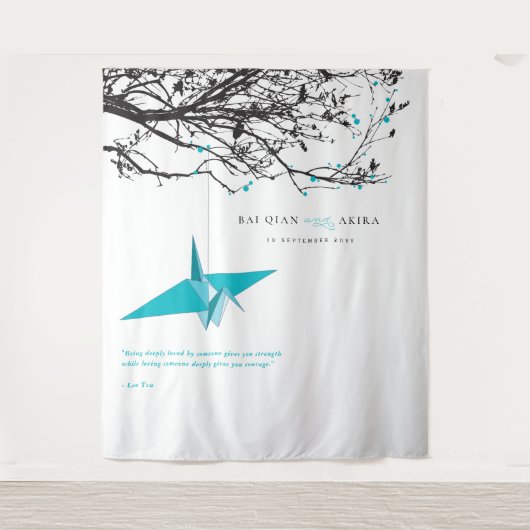 Hintergrund für das Hochzeitsszenario eines Blue P Wandteppich (Vorderseite)