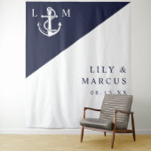 Hintergrund für das Hochzeitsszenario eines Navy B Wandteppich (Beispiel)