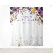 Hintergrund für das lila Floral n Gold Brautparty