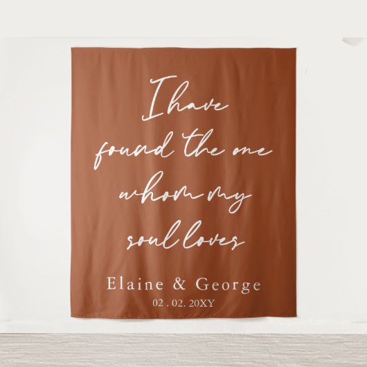 Hintergrund für das One Wedding Foto Wandteppich (Vorderseite)