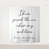 Hintergrund für das One Wedding Foto Wandteppich (Vorderseite)