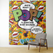 Hintergrund für das Pop Baby Shower Fun Foto Wandteppich (Beispiel)