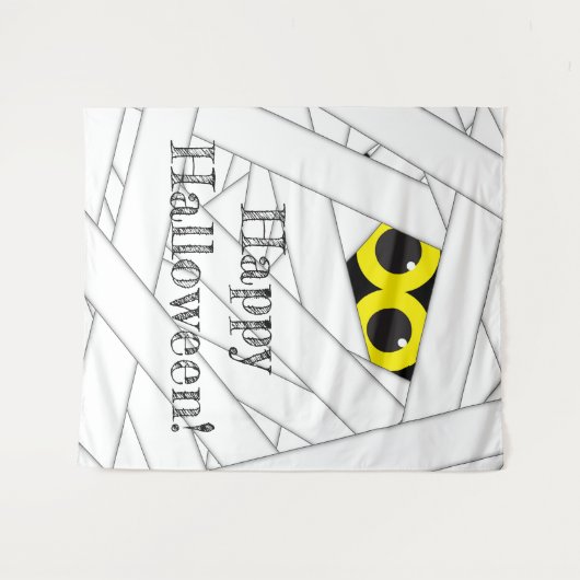 Hintergrund für das Whimsical Mummy-Halloween-Part Wandteppich (Vorderseite (Horizontal))