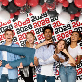 Hintergrund für den Abschluss "Red and Black ANY C Wandteppich