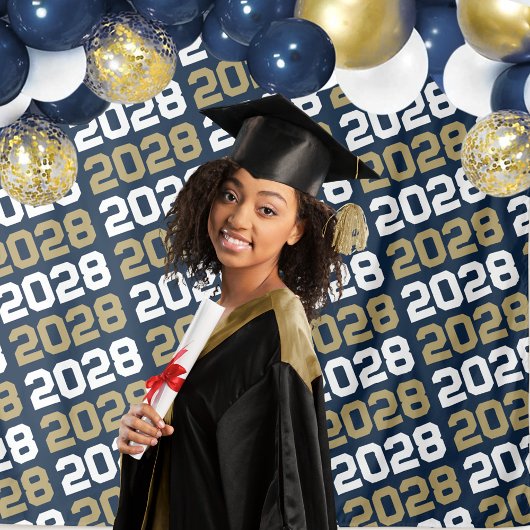 Hintergrund für den Abschluss von Navy Blue und Go Wandteppich