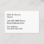 Hintergrund für den Bau von Steinen Visitenkarte (Rückseite)