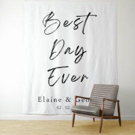 Hintergrund für den besten Tag je Hochzeitstag Fot Wandteppich
