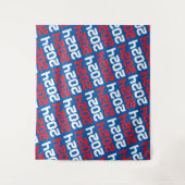 Hintergrund für den blauen und roten Abschluss Wandteppich (Vorderseite)