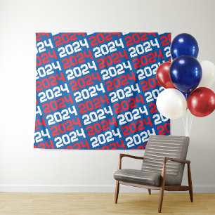 Hintergrund für den blauen und roten Abschluss Wandteppich