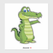 Hintergrund für den Cartoon-Alligator Aufkleber (Blatt)
