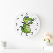 Hintergrund für den Cartoon-Alligator Große Wanduhr (Zuhause)