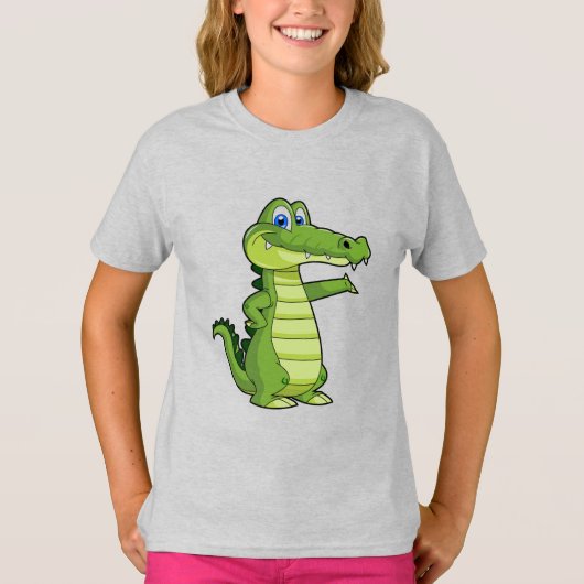 Hintergrund für den Cartoon-Alligator T-Shirt (Vorderseite)