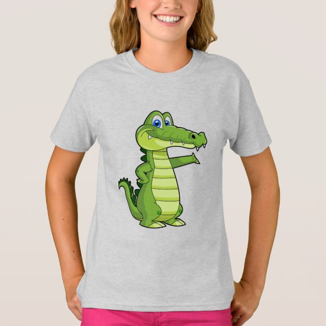 Hintergrund für den Cartoon-Alligator T-Shirt (Vorderseite)