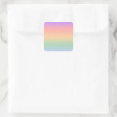 Hintergrund für den Farbverlauf bei Regenbogenfarb Quadratischer Aufkleber (Tasche)